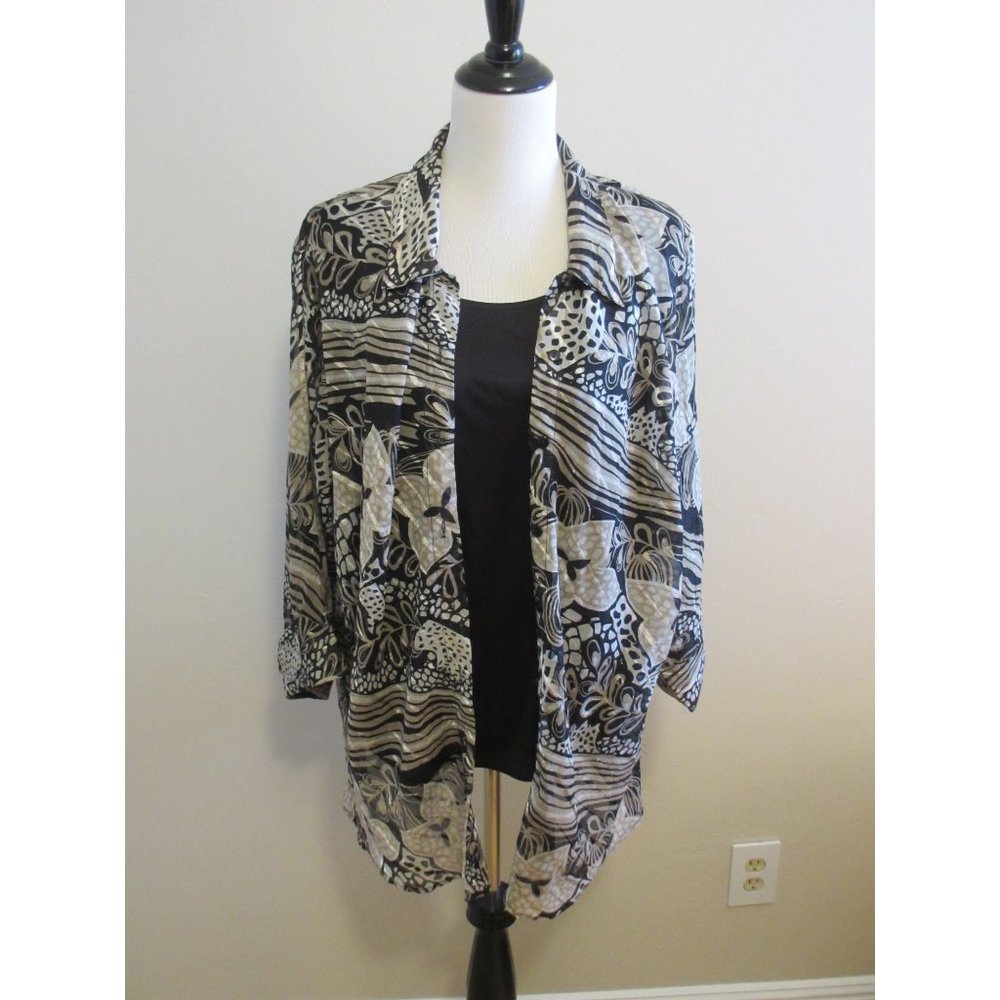 CLUB Z COLLECTION SHEER OUTER TOP WITH CAMISOLE UNDERNEATH XXL NWOT